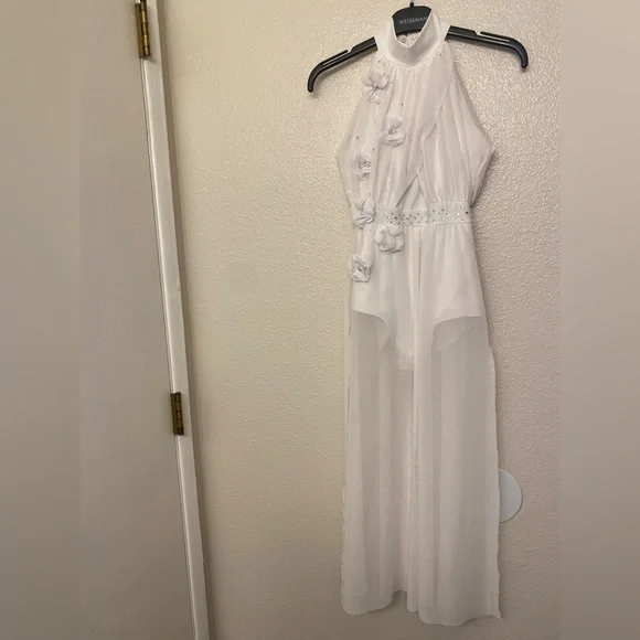 slim fit dress slacks Jane Summers Evie One Shoulder Short White Bridal Party & Rehearsal Dinner Dress 6 / Off White , Female , Adult